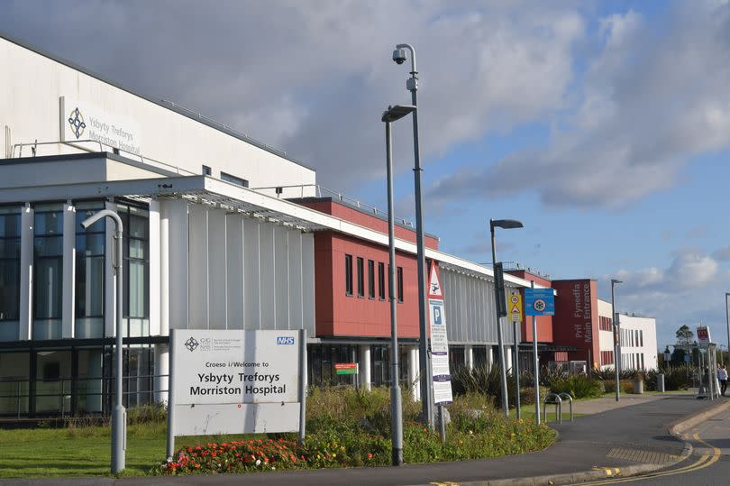 The exterior of Morriston Hospital in Swansea