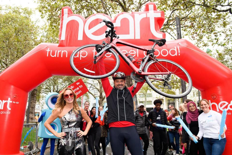 Triumphant: Jamie Theakston at the finish line on Friday