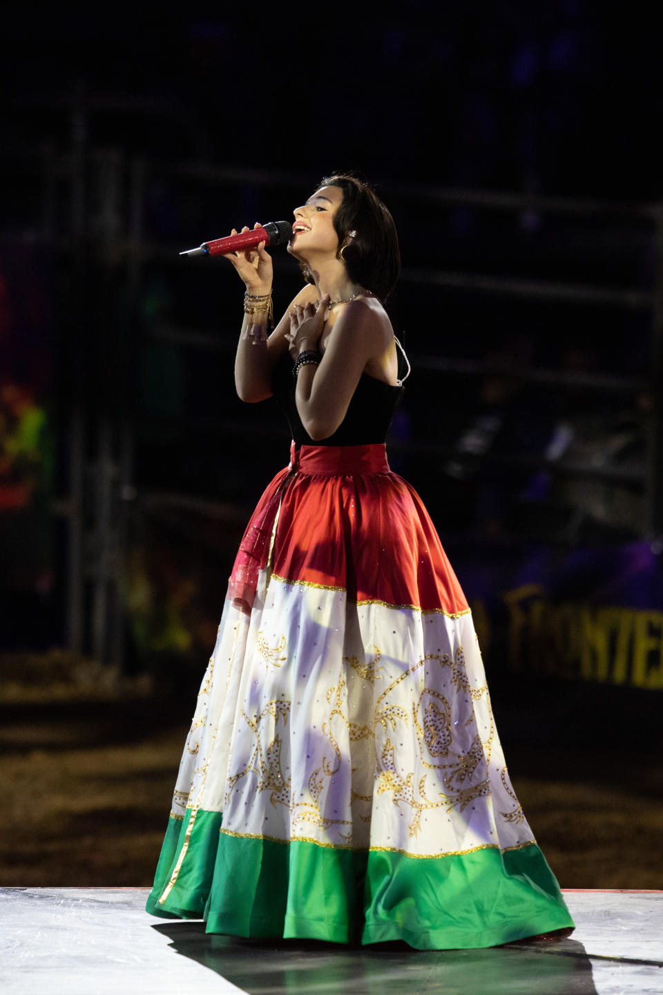 ngela Aguilar durante el show Jaripeo de la familia Aguilar en la Arena Ciudad de México, Mexico. (Photo by Medios y Media/Getty Images)