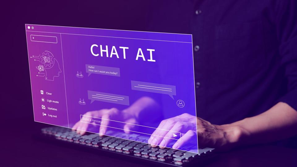 A person using an AI chatbot 