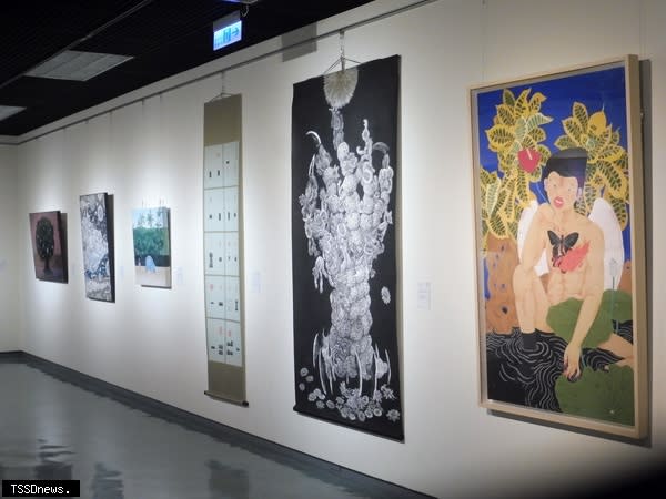 「宜蘭獎」得獎作品展。（記者董秀雲攝）。