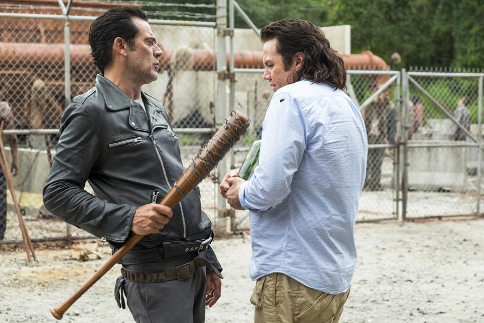 <p>Jeffrey Dean Morgan as Negan, Josh McDermitt as Dr. Eugene Porter (Photo Credit: Gene Page/AMC) </p>