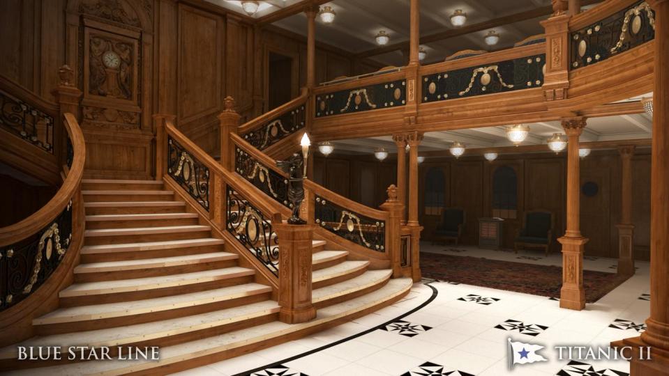 Luxury: the Titanic II's Grand Staircase