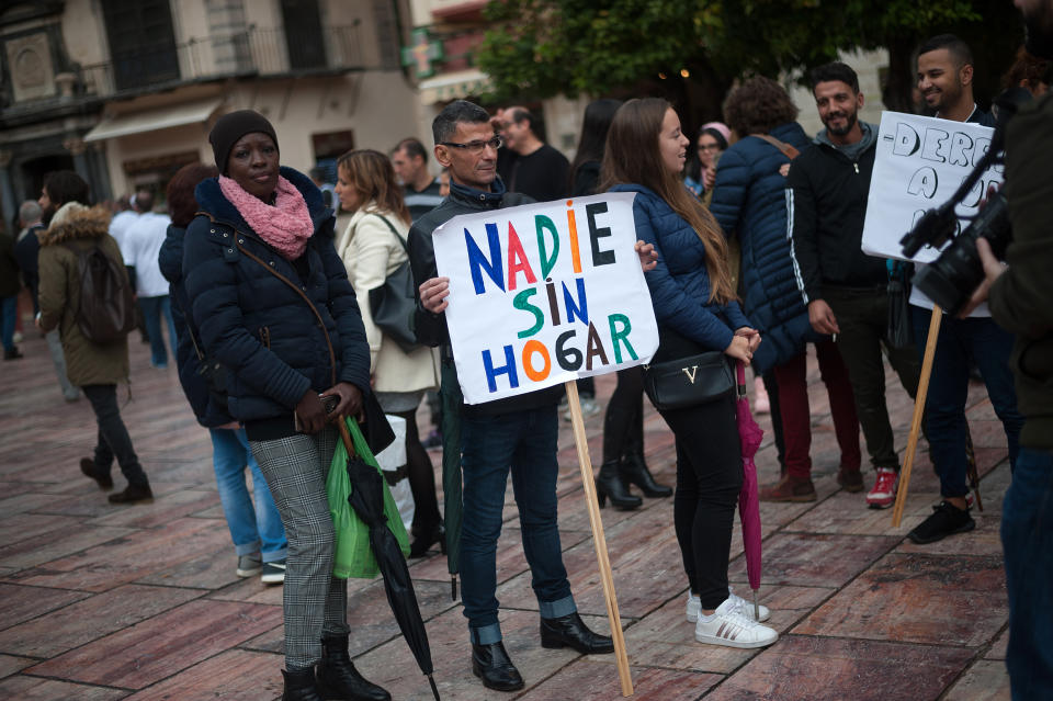 Manifestación para garantizar una vivienda digna. (Getty Images)