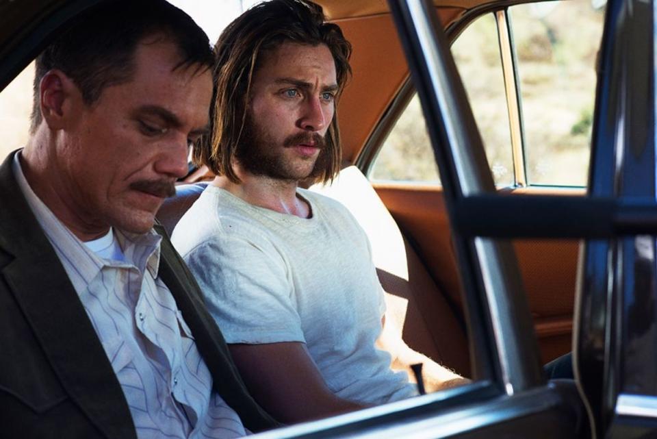 Michael Shannon as Bobby Andes and Aaron Taylor-Johnson as Ray Marcus in "Nocturnal Animals"<p>Focus Features</p>