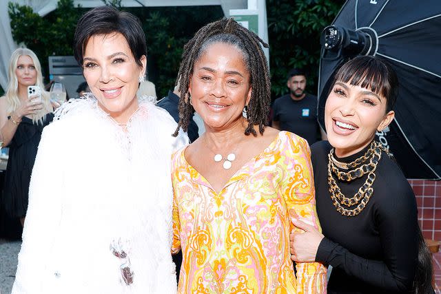 <p>Stefanie Keenan/Getty</p> Kris Jenner, Doria Ragland, and Kim Kardashian, August 2023