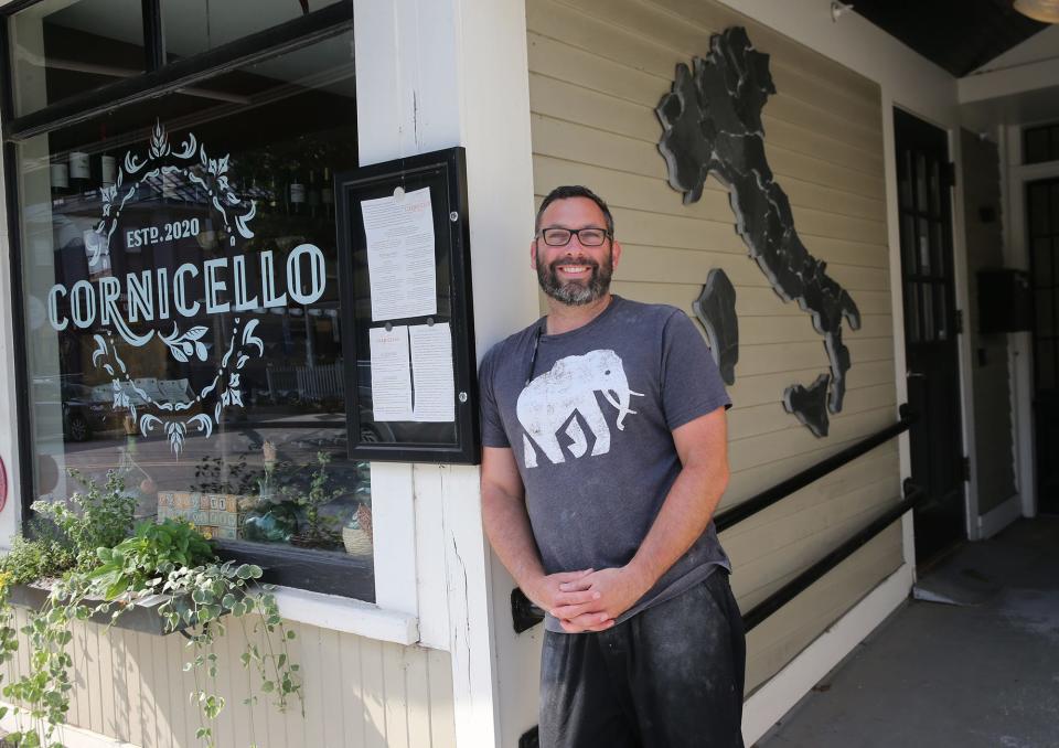 Il Cornicello head chef Tim O'Brien stands outside the Water Street Italian eatery.