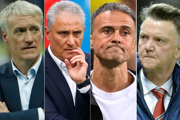 Deschamps, Tite, Luis Enrique y Van Gaal