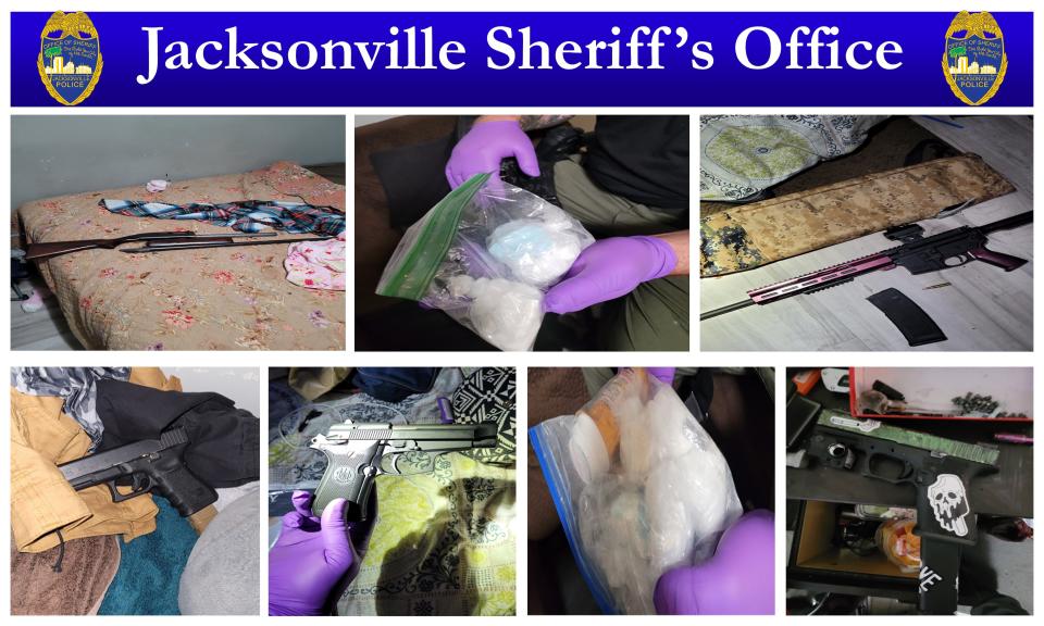 JSO’s investigation at the Firetower Road home uncovered 994 grams of methamphetamine, 164 grams of fentanyl, 49 grams of cocaine, and 287 grams of marijuana. 