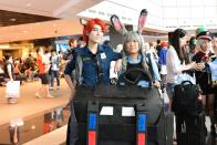 <p>Cosplayers at the Suntec Convention Centre for this year’s Anime Festival Asia Singapore. (Sharlene Sankaran/ Yahoo Singapore) </p>