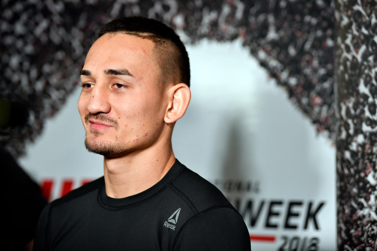 Featherweight champion Max Holloway withdrew Wednesday from his title defense against Brian Ortega that was scheduled for UFC 226 on Saturday with concussion-like symptoms. (Getty Images)