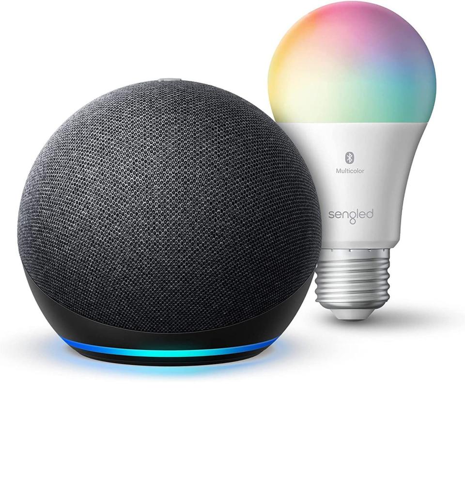 Echo Dot (4th Gen) with Sengled Bluetooth Color Bulb