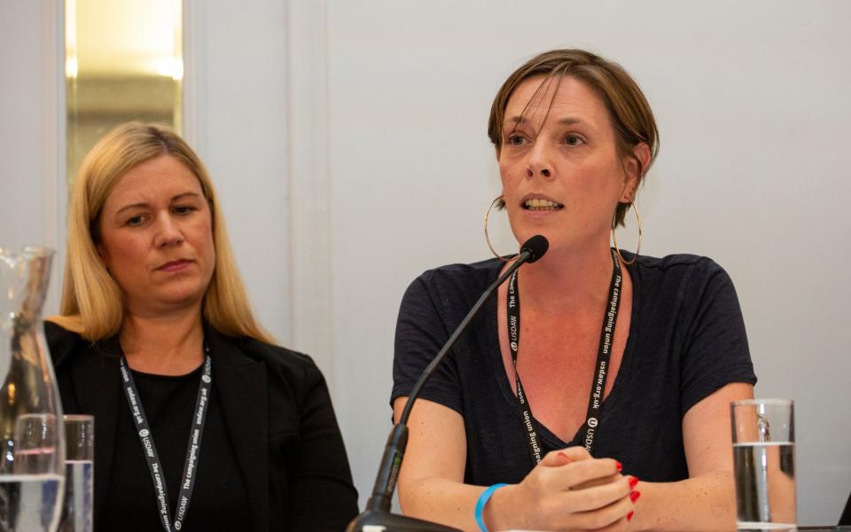 Jess Phillips, Shadow Minister for Domestic Violence & Safeguarding, speaks to delegates at a Labour conference fringe event - Nicola Tree/Getty Images