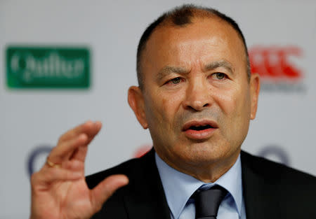 Rugby Union - England Press Conference - Twickenham Stadium, London, Britain - October 18, 2018 England head coach Eddie Jones during the press conference Action Images via Reuters/Paul Childs