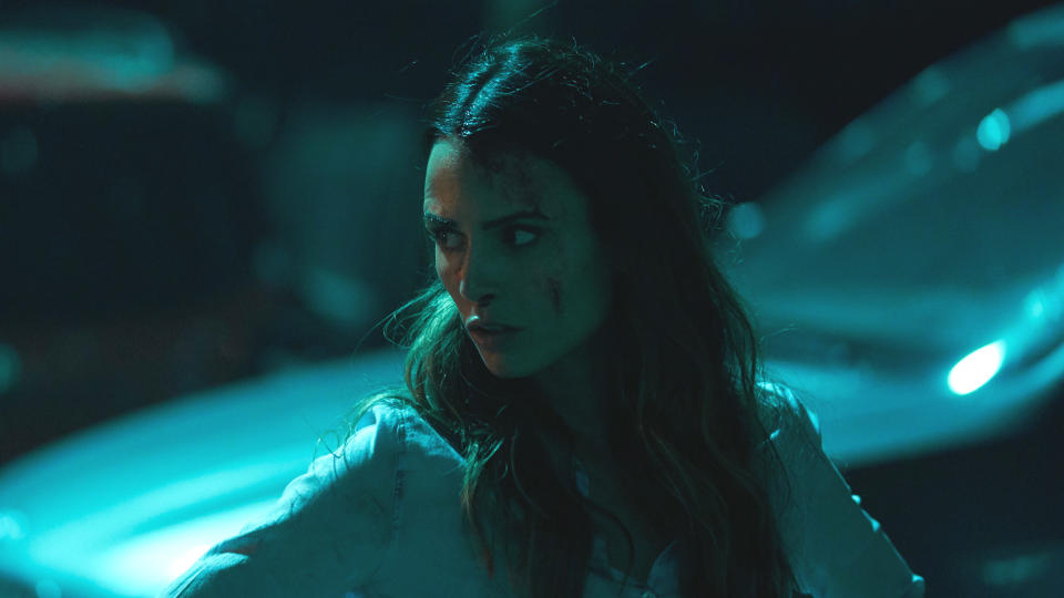 Jordana Brewster as Kathy in 'Random Acts of Violence'. (Credit: Shudder)