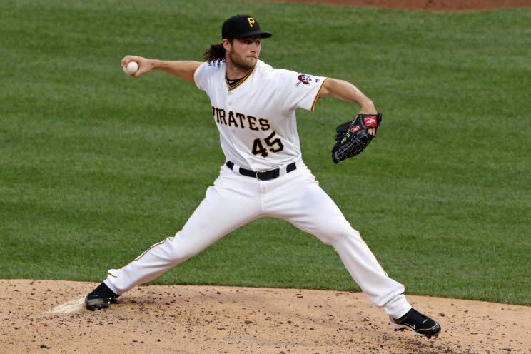 Pirates pitcher Gerrit Cole could see a lot of interest if he's on the market. (AP)