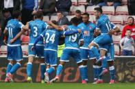 Britain Football Soccer - Sunderland v AFC Bournemouth - Premier League - Stadium of Light - 29/4/17 Bournemouth's Joshua King celebrates scoring their first goal with team mates Reuters / Scott Heppell Livepic