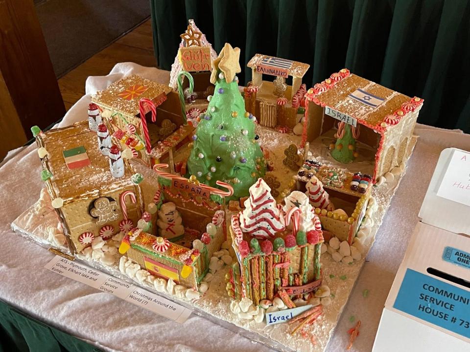 26th annual Gingerbread Festival, first place, Community Service category: Plymouth-Cedar Grove AFS Students, ‘Exchange Student Christmas Village.’