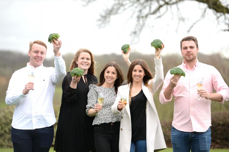 Ben Snookes (left), Holly Snookes, Kelly Parker, Hayley Parker and Matt Munn are members of a lottery syndicate (PA Wire/PA Images)