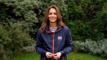 <p>Kate chose a nautical look (and an official America's Cup windbreaker) to wish INEOS TEAK UK good luck in the America’s Cup World Series.</p>