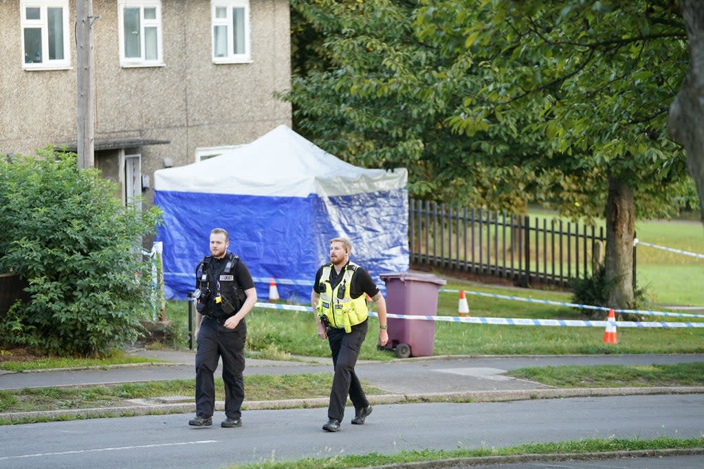 Emergency services at the scene in Chandos Crescent in Killamarsh, near Sheffield (Danny Lawson/PA) (PA Wire)