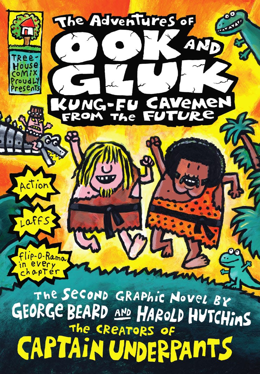 Dav Pilkey's "The Adventures of Ook and Gluk: Kung-Fu Cavemen from the Future" will cease publication, Scholastic announced.