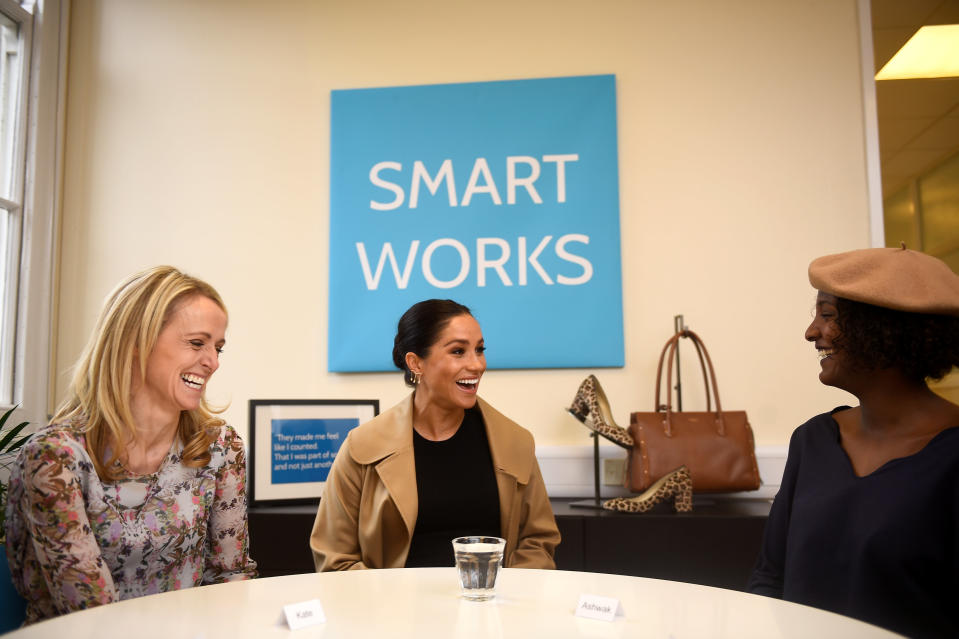 The Duchess of Sussex visited Smart Works on the day she announced she would become a Patron for the charity [Photo: PA]