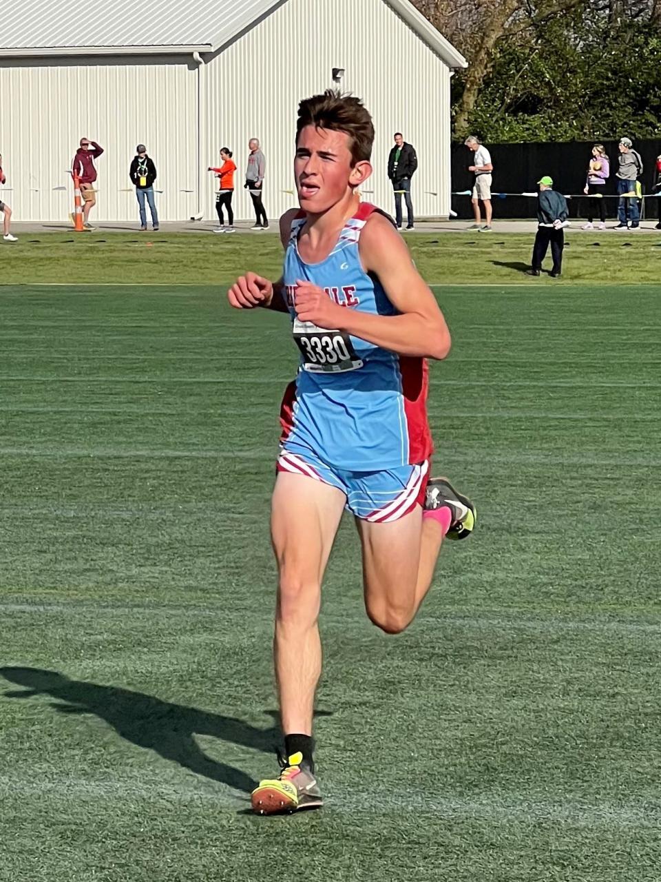 Ridgedale's Brogan Weston runs at the Division III boys cross country state championships this fall at Fortress Obetz. He was named Fahey Bank Athlete of the Month for November among Marion County boys.