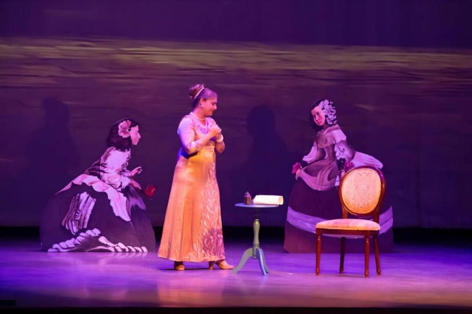 Opera singer Greisel Domínguez of Voices of Miami performing “O mio Fernando” from La Favorita (Donizetti) during “Spain, My Love,” in 2021, a production by The Opera Atelier.