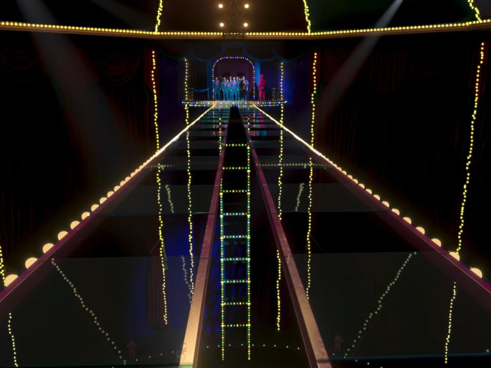 The Glass Stepping arena in "Squid Game."