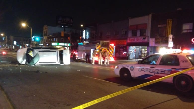 Driver hits light pole, flees scene on the Danforth