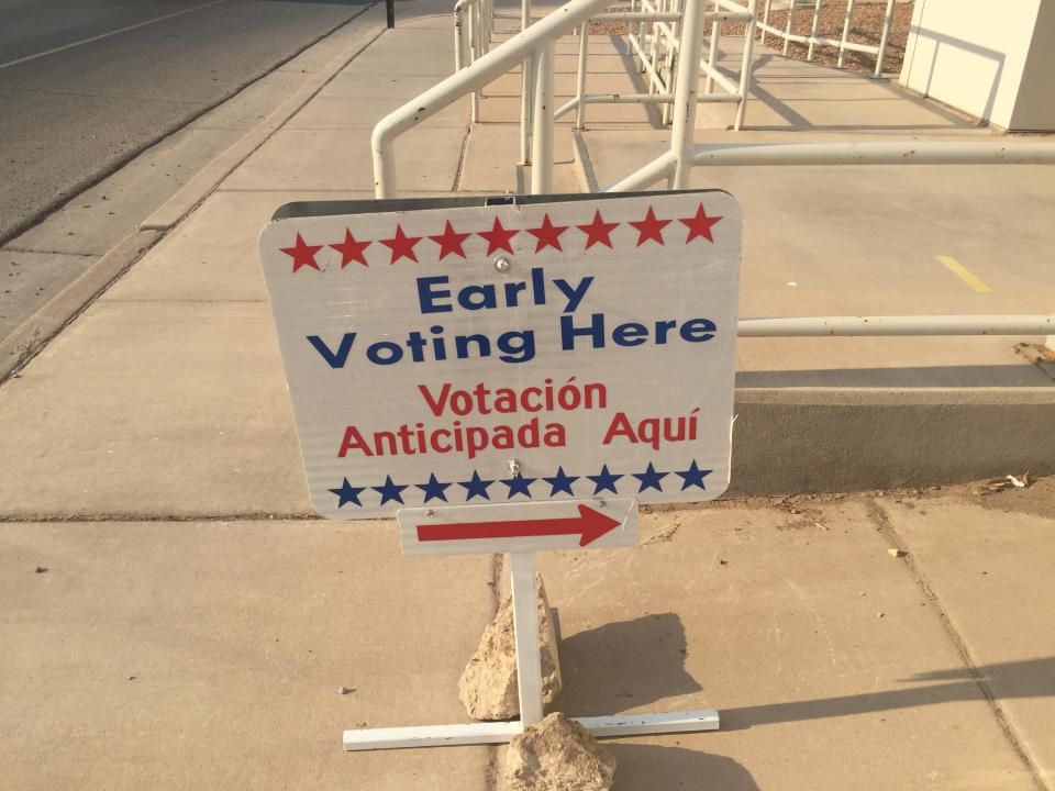 A sign at the Eddy County Sub-Office in Artesia reminds people the June 7 primary election is almost here.
