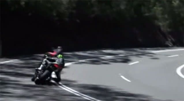 The racers burn through the road at dangerous speeds. Source: 7 News