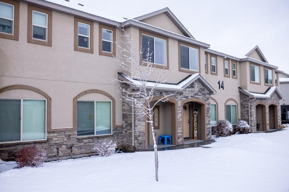 The Rexburg, Idaho, townhome complex where Lori Vallow Daybell and Chad Daybell were staying in November 2019 is pictured.