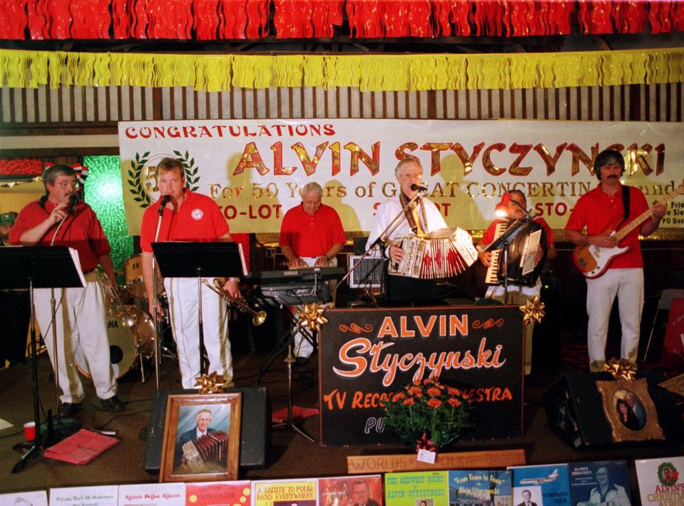 Alvin Styczynski and his orchestra play during his 50th anniversary celebration in October 1998 at Zielinski's Ballroom in Pulaski.