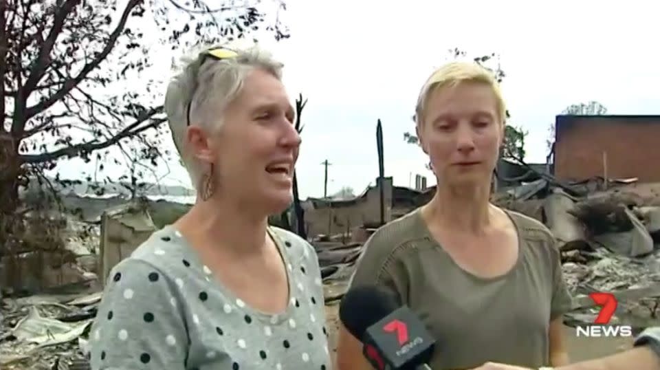 The Tathra residents are devastated after fire ruined their home. Source: 7 News