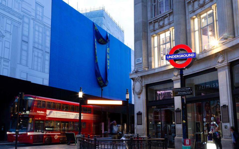 Under development: an Ikea store set to open on Oxford Street in London during 2024, pictured last summer