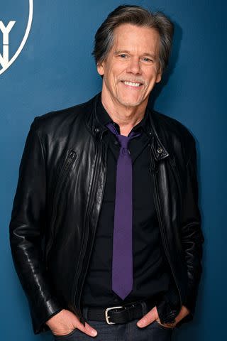 <p>Todd Owyoung/NBC via Getty</p> Kevin Bacon backstage at <em>The Tonight Show Starring Jimmy Fallon</em> in New York City on March 29, 2023