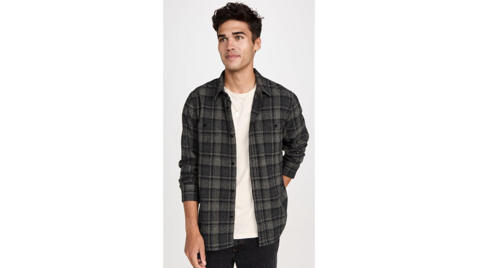 Officine Generale Ahmad Japanese Cotton Check Shirt. (Photo: Shopbop)