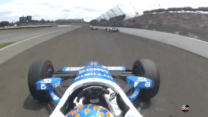 What it looked like from Scott Dixon’s view.
