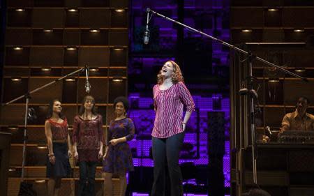 Jessie Mueller sings onstage during the "Beautiful - The Carole King Musical" press preview at the Stephen Sondheim Theatre in New York, November 21, 2013. REUTERS/Carlo Allegri