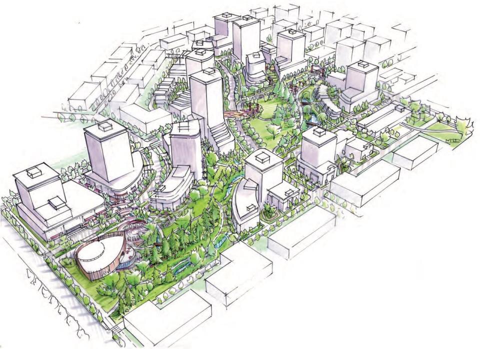 Illustration of the Heather Lands development.