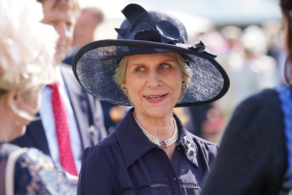 The Duchess of Gloucester attends the Royal Kennel Club Garden Party at Buckingham Palace on May 24, 2023 (Getty Images)
