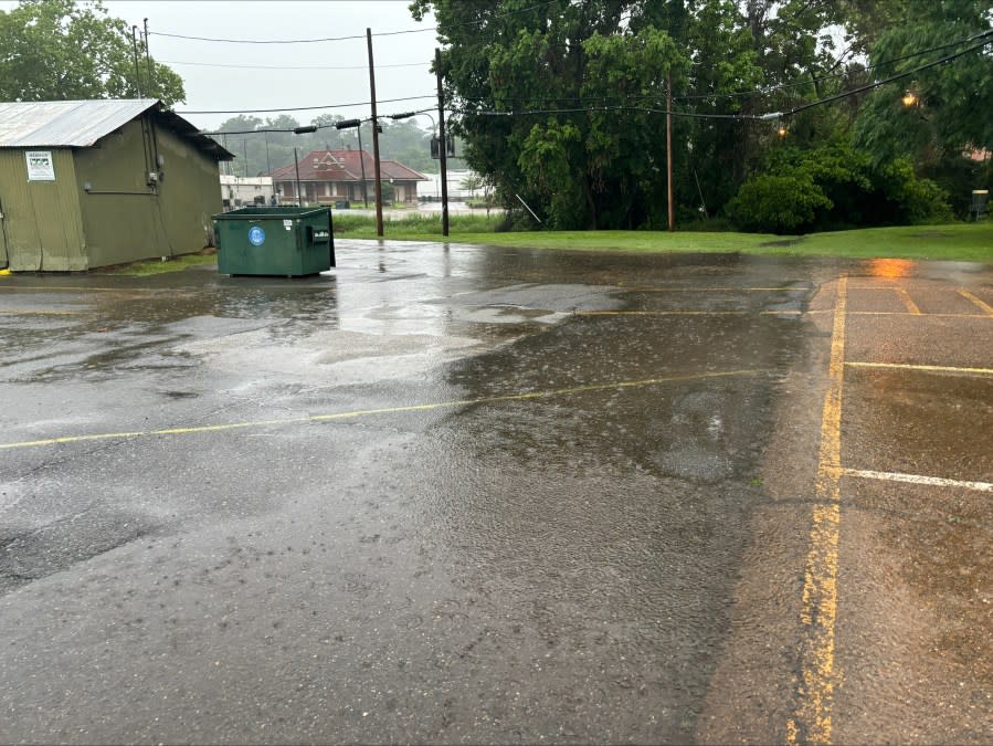 Rain in Nacogdoches near Banita Creek. Photo courtesy of the City of Lufkin.