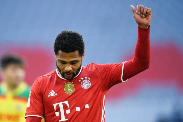 Serge Gnabry scored two late goals in Bayern Munich's thrashing of Cologne.