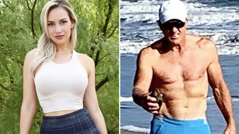 Paige Spiranac and Greg Norman, pictured here on Instagram.