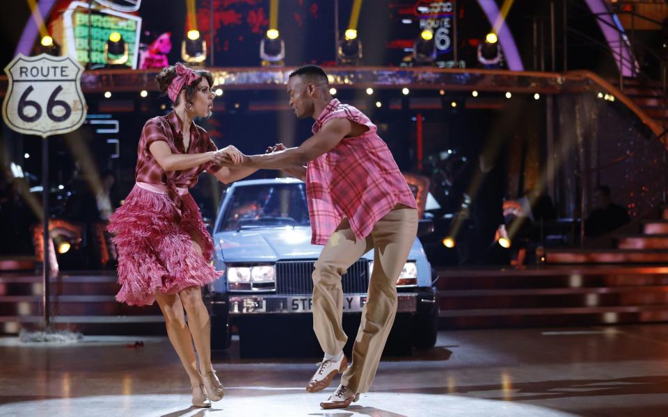 Ellie Taylor’s flat-footed jive was a bizarre Thelma & Louise-themed affair - Guy Levy/BBC/PA Wire