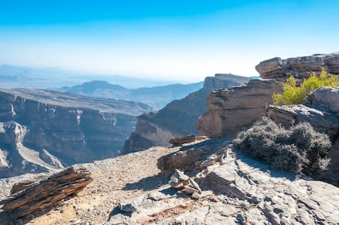 Wadi Ghul is a dramatic trench sliced into Omani soil - Credit: Imran's Photography - Fotolia