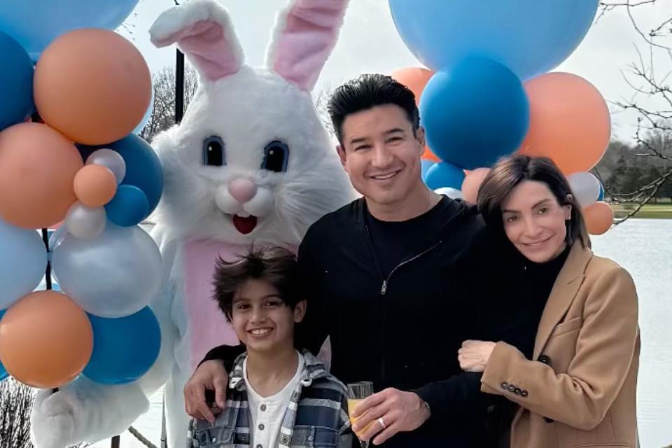 <p>Mario Lopez/Instagram</p> Dominic, Mario and Courtney Lopez