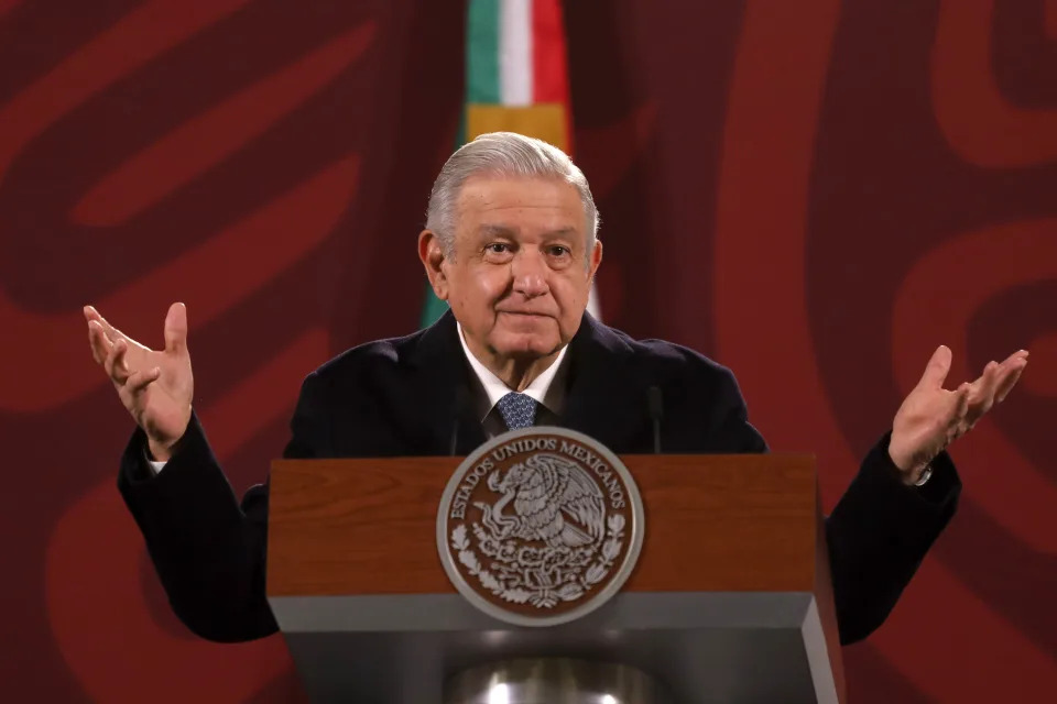 Andr&#xe9;s Manuel L&#xf3;pez Obrador es su conferencia matutina. (Photo credit should read Luis Barron / Eyepix Group/Future Publishing via Getty Images)